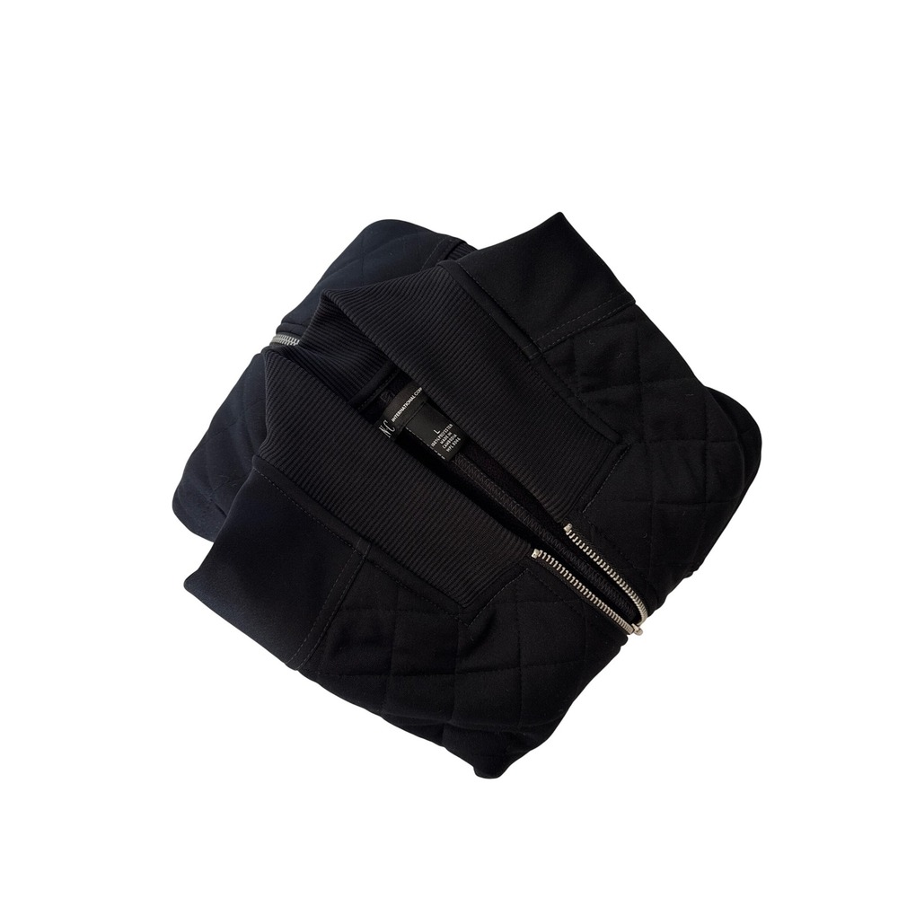 INC International‎ Concepts Men's Quilted Bomber Jacket Black Full Zip